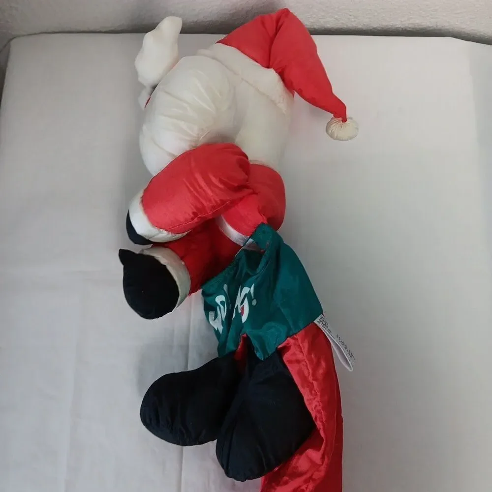 Fiesta 1989 Santa Claus Christmas Stocking Puffy Style Nylon Plush Stuffed 22in